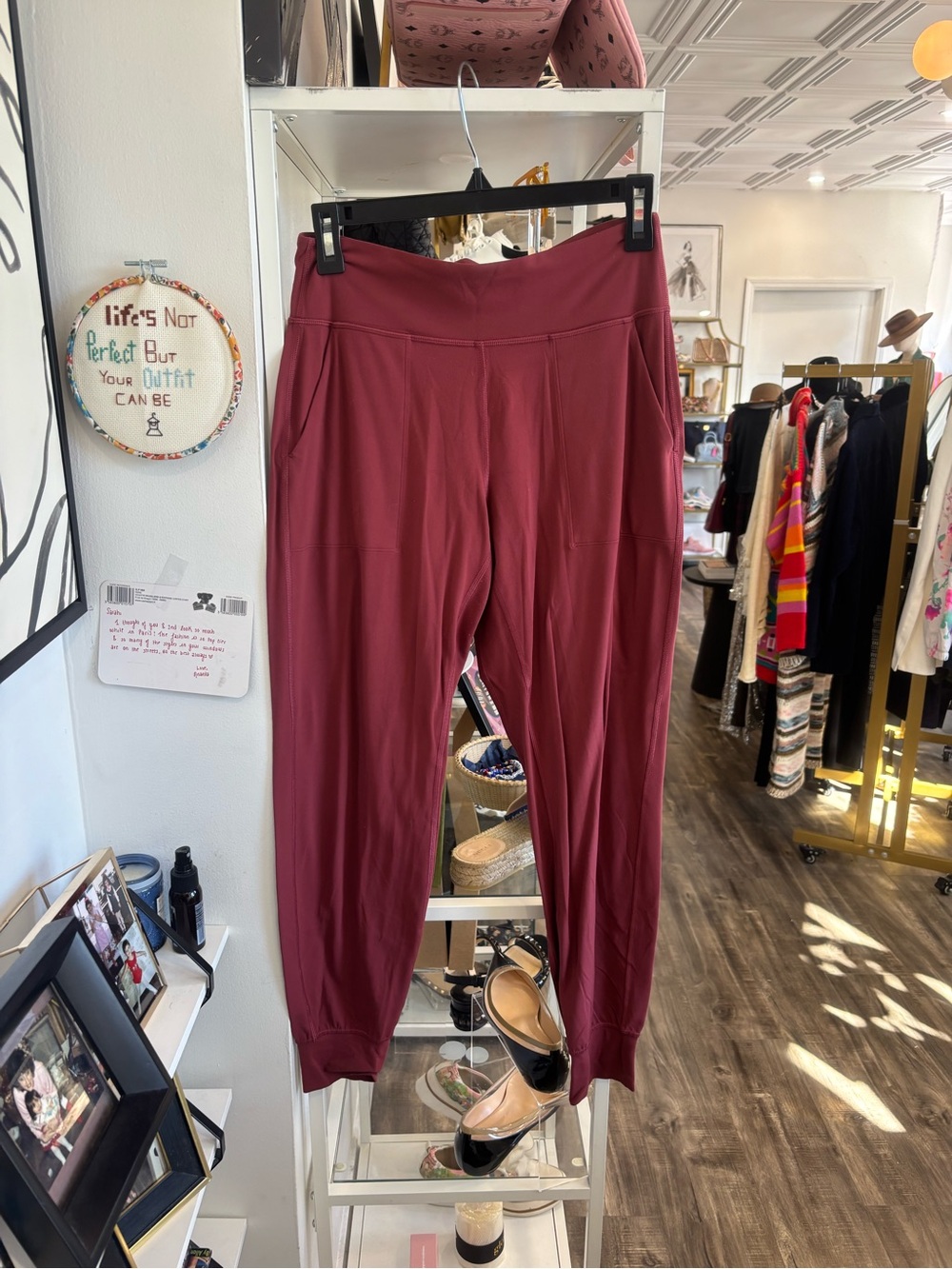 lululemon athletica Burgundy High-Rise Leggings Joggers